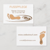Carte De Visite Pédicure (Devant / Derrière)