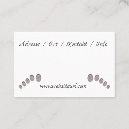 Carte De Visite Pédicure (Dos)