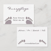 Carte De Visite Pédicure (Devant / Derrière)