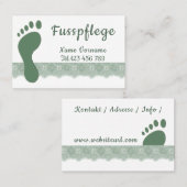 Carte De Visite Pédicure (Devant / Derrière)