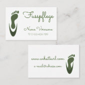 Carte De Visite Pédicure (Devant / Derrière)