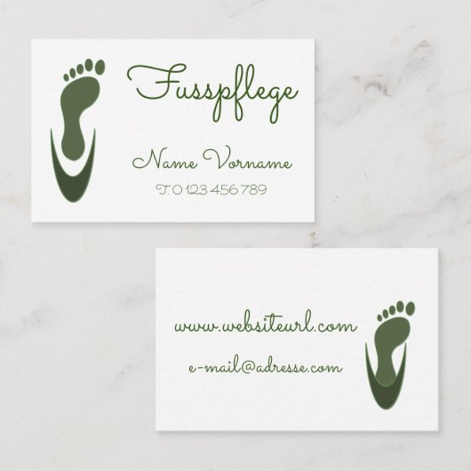 Carte De Visite Pédicure (Devant / Derrière)