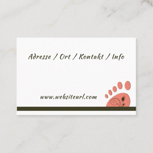 Carte De Visite Pédicure (Dos)