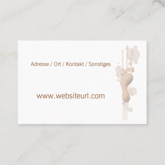 Carte De Visite Pédicure (Dos)