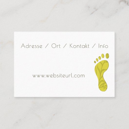 Carte De Visite Pédicure (Dos)