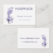 Carte De Visite Pédicure (Devant / Derrière)