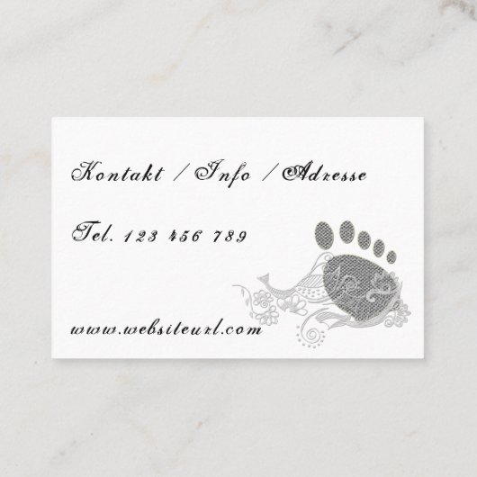 Carte De Visite Pédicure (Dos)