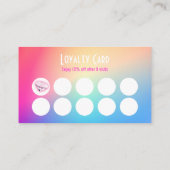 Carte De Visite Pédicure avec strass Custom Loyalty Punch (Dos)