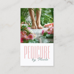 Carte De Visite Pedicure Clou Peducurist Pieds Spa Rose Blossom