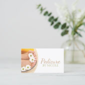 Carte De Visite Pedicure Nail Peducurist Pieds Spa Chamomile (Debout devant)