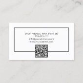 Carte De Visite Pedicure Nail Studio Minimal Tendance Simple Blanc (Dos)