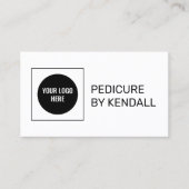 Carte De Visite Pedicure Nail Studio Minimal Tendance Simple Blanc (Devant)