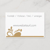 Carte De Visite Pédicure - podologie (Dos)