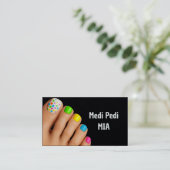 Carte De Visite Pedicurist Technician Nail Tech Vcard QR (Debout devant)
