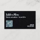 Carte De Visite Pedicurist Technician Nail Tech Vcard QR (Dos)