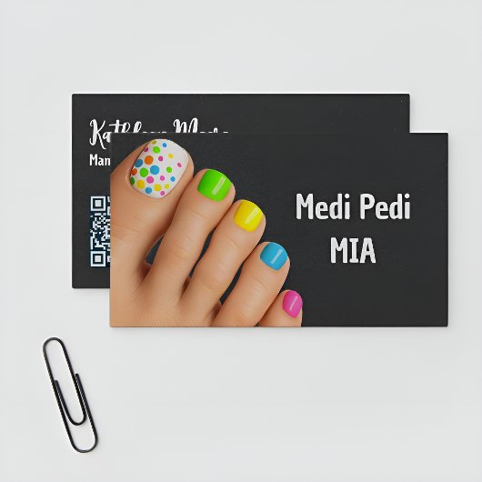 Carte De Visite Pedicurist Technician Nail Tech Vcard QR