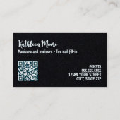 Carte De Visite Pedicurist Toe Nail Technician QR (Dos)