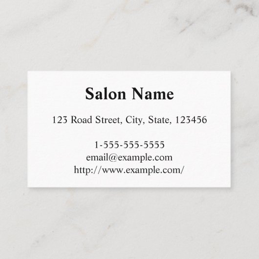 Carte de visite pédicuriste simple et propre (Dos)