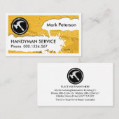 Carte De Visite Peeling Wall Paint Splatter Home Repair  (Devant / Derrière)