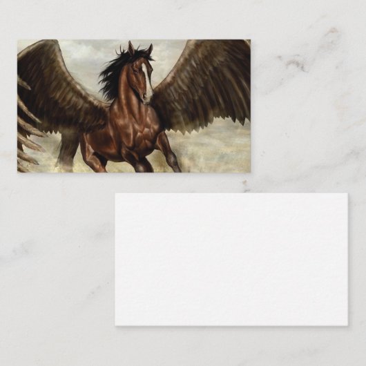 Carte De Visite Pégase ailé (Devant / Derrière)