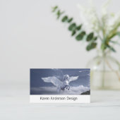 Carte De Visite Pégase en vol    (Debout devant)