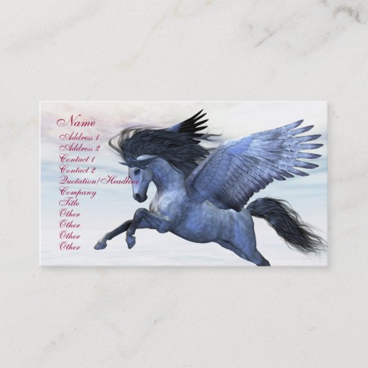 CARTE DE VISITE PEGASUS (Devant)