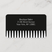 Carte De Visite Peigne | Coiffeur | Ciseaux  (Dos)