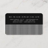 Carte De Visite Peigne de cheveux inspiré look noir (Dos)