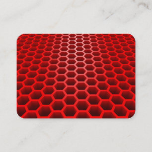 Carte De Visite Peigne de miel en perspective rouge