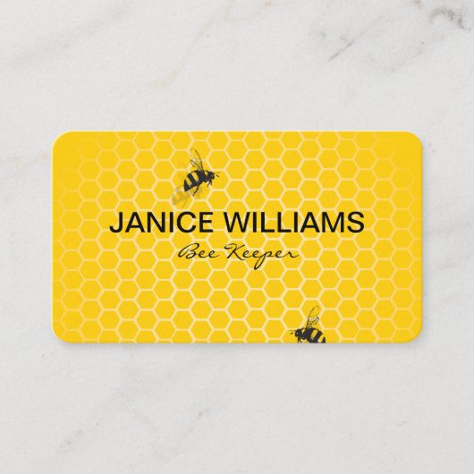 Carte De Visite Peigne de miel / Gardien d'abeilles (Devant)