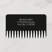 Carte De Visite Peigne en Or | Coiffeur | Code QR (Dos)