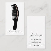 Carte De Visite Peigne et coiffeur personnalisé (Devant / Derrière)