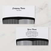 Carte De Visite Peigne noir dans le style minimal (Devant / Derrière)