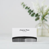 Carte De Visite Peigne noir dans le style minimal (Debout devant)