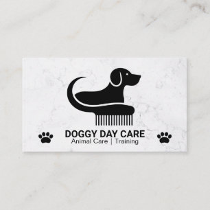 Carte De Visite Peigne pour chien Logo Patte