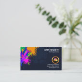 Carte De Visite Peignez la peinture d'épluchage d'éclaboussure sur (Debout devant)