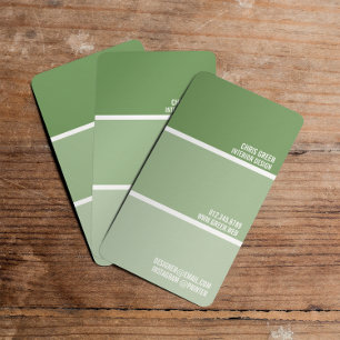 Carte De Visite Peignez le décorateur vert de peintre de puces de