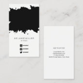 Carte de visite - peignez le noir d'éclaboussure (Devant / Derrière)