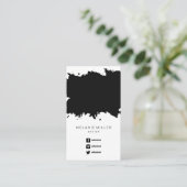 Carte de visite - peignez le noir d'éclaboussure (Debout devant)