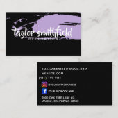 Carte De Visite peignez l'éclaboussure (Devant / Derrière)