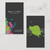 Carte De Visite Peignez les éclaboussures (Devant / Derrière)