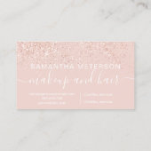 Carte De Visite Peignoirs rose or parties scintillant rose pastel (Dos)