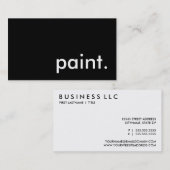 Carte De Visite peindre. (Devant / Derrière)