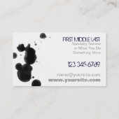 Carte De Visite Peindre en noir (Dos)