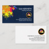 Carte De Visite Peindre L'Ardoise Sur Le Papier Peint Peeling (Devant / Derrière)