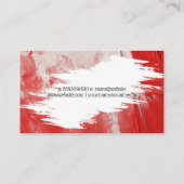 Carte De Visite Peindre l'AVC et la texture | Artistique créatif (Dos)