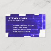 Carte De Visite Peindre le mur bleu (Dos)