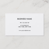 carte de visite peint (Dos)