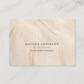 Carte De Visite Peint Abstrait Naturel Élégant Neutre Simple (Devant)