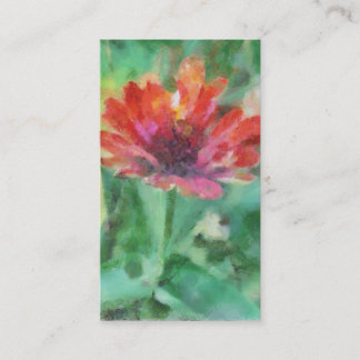 Carte de visite peint d'illustration de fleur